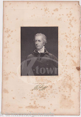WILLIAM PITT ENGLISH PRIME MINISTER OF BRITAIN ANTIQUE GRAPHIC ENGRAVING PRINT - K-townConsignments