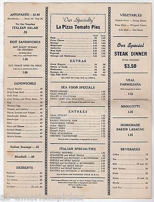 MIRROR LAKE RESTAURANT BROWNS MILLS NEW JERSEY VINTAGE BREAKFAST & LUNCH MENU - K-townConsignments