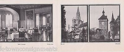 HOTEL DU LAC KONSTANZ RHEIN GERMANY VINTAGE GRAPHIC ADVERTISING TRAVEL BROCHURE - K-townConsignments