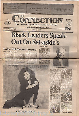 LEATA GALLOWAY GUS HENINGBURG THE CONNECTION AFRICAN-AMERICAN NEWSPAPER NJ 1989 - K-townConsignments