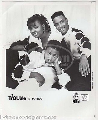 MC TROUBLE & K-AOS EARLY NEW YORK RAP MUSIC VINTAGE MOTOWN RECORDS PROMO PHOTO - K-townConsignments