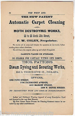 THOMAS PATTON DYES & CARPET CLEANER PHILADELPHIA PA ANTIQUE ADVERTISEMENT PRINT - K-townConsignments