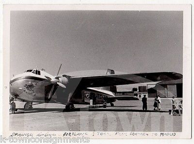 AVIACO SPANISH AIRLINE PLANE GRANADA TO MADRID FLIGHT VINTAGE SNAPSHOT PHOTO - K-townConsignments