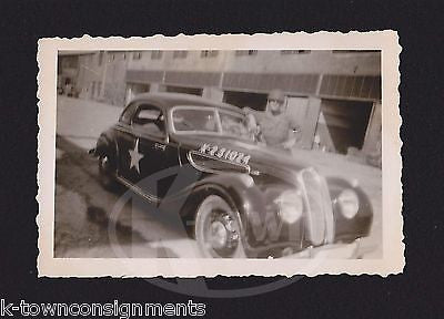 ROLLS ROYCE US ARMY MOTORCADE VEHICLE VINTAGE WWII SOLDIERS SNAPSHOT PHOTOGRAPH - K-townConsignments