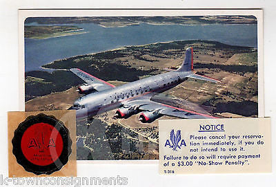 AMERICAN AIRLINES VINTAGE GRAPHIC ADVERTISING FLAGSHIP FLIGHT PACKET & FLYERS - K-townConsignments