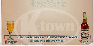 JACOB RUPPERT BREWERY KNICKERBOCKER BEER VINTAGE GRAPHIC STATIONERY ADVERTISING - K-townConsignments