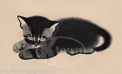 MITTENS CUTE LITTLE KITTY CAT VINTAGE POSTER PRINT BY CLARE TURLAY NEWBERRY 1943 - K-townConsignments