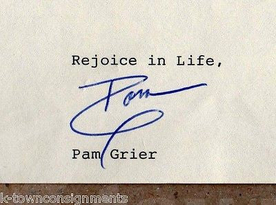 PAM GREIR BLACULA COFFY BLACK MAMA ACTRESS VINTAGE AUTOGRAPH SIGNATURE & PROMOS - K-townConsignments