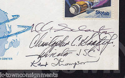 DEKE SLAYTON & 3 OTHERS NASA ASTRONAUT SPACE TRAVEL AUTOGRAPH SIGNED MAIL COVER - K-townConsignments