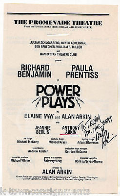 ANTHONY ARKIN POWER PLAYS STAGE ACTOR AUTOGRAPH SIGNED THEATRE PLAYBILL PAGE - K-townConsignments
