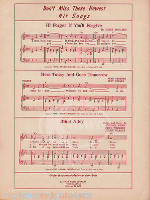 WESLEY TUTTLE MAIL ORDER MAMA VINTAGE COUNTRY MUSIC SONG SHEET MUSIC 1947 - K-townConsignments