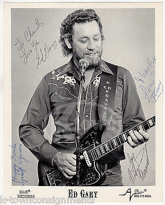 ED GARY & 3 COUNTRY WESTERN MUSIC SINGERS VINTAGE AUTOGRAPH SIGNED PHOTO PRINT - K-townConsignments