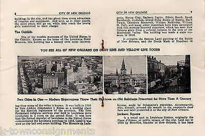 NEW ORLEANS CONDENSED HISTORY VINTAGE GRAY LINES SOUVENIR TRAVEL GUIDE BOOKLET - K-townConsignments