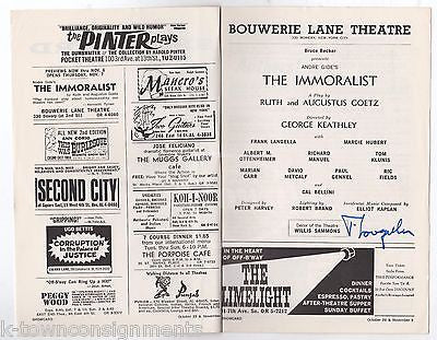 FRANK LANGELLA THE IMMORALIST THEATRE ACTOR VINTAGE AUTOGRAPH SIGNED SHOWCARD - K-townConsignments