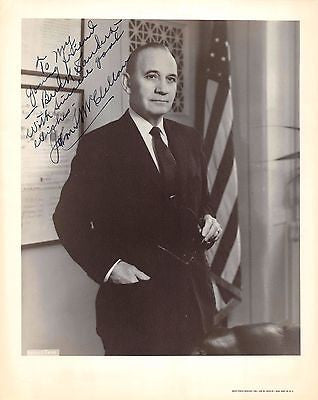 JOHN MCCLELLAN ARKANSAS SENATOR ORIGINAL AUTOGRAPH SIGNED POLITICAL PHOTO - K-townConsignments