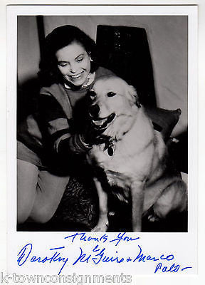 DOROTHY McGUIRE SWISS FAMILY ROBINSON ACTRESS VINTAGE AUTOGRAPH SIGNED PHOTO - K-townConsignments