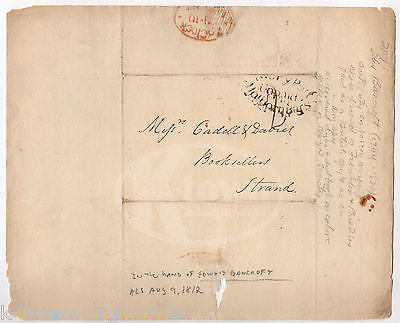 EDWARD BANCROFT REVOLUTIONARY WAR SPY BEN FRANKLIN ANTIQUE STAMPED POSTAL COVER - K-townConsignments