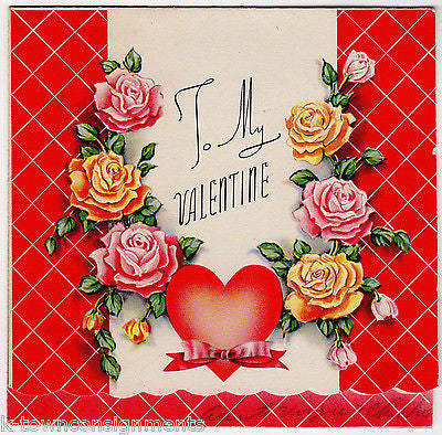 Somene All My Own Mine Alone Vintage Graphic Art Be My Valentine Greetings Card - K-townConsignments