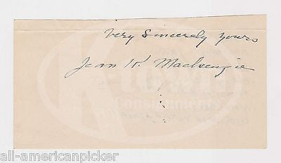 JEAN MACKENZIE AFRICAN ANTHROPOLOGY AUTHOR ORIGINAL AUTOGRAPH SIGNATURE - K-townConsignments