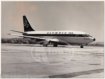 OLYMPIC AIRWAYS BOEING 737 AIRPLANE VINTAGE ADVERTISING PROMO PHOTOGRAPH - K-townConsignments