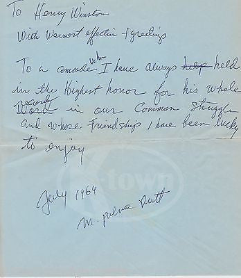 R. PALME DUTT BRITISH COMMUNIST PARTY AUTOGRAPH SIGNED LETTER TO HENRY WINSTON - K-townConsignments