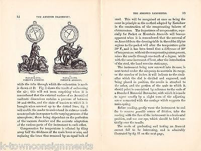 ANEROID BAROMETER ANTIQUE METEOROLOGICAL SOCIETY ILLUSTRATED GUIDE BOOK 1866 - K-townConsignments