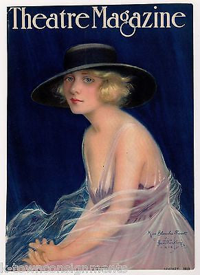 BLANCHE SWEET EARLY MOVIE ACTRESS ANTIQUE GRAPHIC ART MAGAZINE COVER PRINT 1919 - K-townConsignments