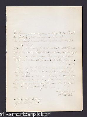 A. R. LITTLE NEWPORT RI YALE COLLEGE GRAD SIGNED PHILIP JAMES BAILEY POEM LETTER - K-townConsignments