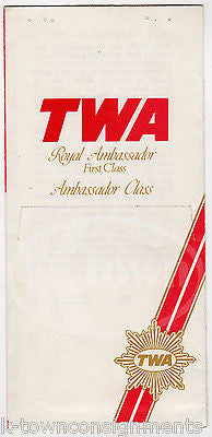 TWA AIRLINES NEW YORK SEATTLE VINTAGE GRAPHIC ADVERTISING FLIGHT TICKET STUB - K-townConsignments