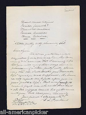 L. L. JENKINS PORTLAND MAINE ANTIQUE AUTOGRAPH SIGNED YALE COLLEGE GRAD LETTER - K-townConsignments