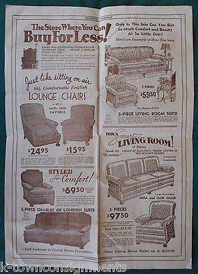 GILBERT'S FURNITURE STORE NORWICH CONNECTICUT ANTIQUE ADVERTISING POSTER FLYER - K-townConsignments