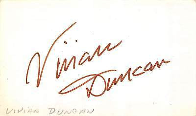 VIVIAN DUNCAN VAUDVILLE STAGE CHILD ACTRESS ORIGINAL AUTOGRAPH SIGNATURE - K-townConsignments