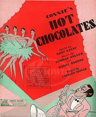 AIN'T MISBEHAVIN' CONNIE'S HOT CHOCOLATES JAZZ MUSIC LYRICS SHEET MUSIC 1929 - K-townConsignments