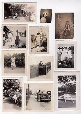 LOVELY BLACK AFRICAN AMERICAN WOMEN WILMINGTON NC VINTAGE SNAPSHOT PHOTOS LOT - K-townConsignments