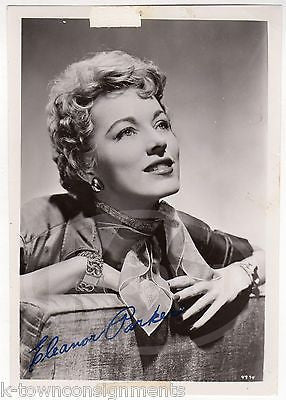ELEANOR PARKER HOLLYWOOD MOVIE ACTRESS VINTAGE FACSIMILE SIGNATURE PROMO PHOTO - K-townConsignments