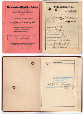 WWII BERLIN GERMANY ART DEALER ORIGINAL WORK PASSPORT TRAVEL DOCUMENTS 1935-1939 - K-townConsignments