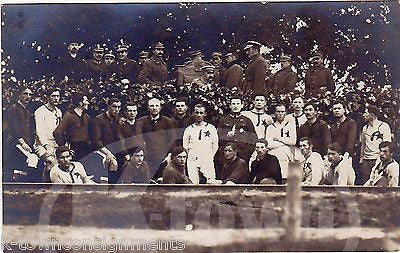 WWI RUSSIAN GENERAL & SOLDIERS RED STAR ATHLETIC UNIFORMS REAL PHOTO POSTCARDS - K-townConsignments