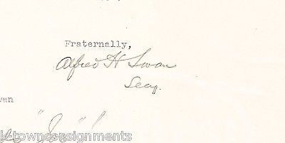 FRANK R. LAWRENCE LODGE ROCHESTER NY FREEMASON SIGNED STATIONERY LETTERHEAD 1927 - K-townConsignments