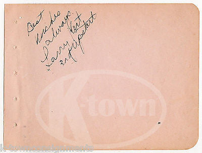 LARRY KENT THEATRE STAGE ACTOR VINTAGE AUTOGRAPH SIGNED SCRAPBOOK PAGE - K-townConsignments