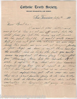 CAMP MERRITT SAN FRANCISCO SPANISH AMERICAN WAR SOLDIER LETTER 4th of JULY 1898 - K-townConsignments