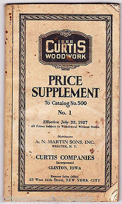 CURTIS WOODWORK CLINTON IOWA ANTIQUE HOME BUILDING DECOR SALES CATALOG 1927 - K-townConsignments