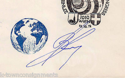 ALEKSEI GUBAREV RUSSIAN SPACE COSMONAUT AUTOGRAPH SIGNED SOYUZ POSTAL COVER 1972 - K-townConsignments