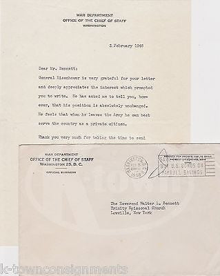 JOHN MICHAELIS 4 STAR GENERAL EISENHOWER STAFF AUTOGRAPH SIGNED WAR DEPT LETTER - K-townConsignments