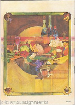 TWA TRANS WORLD AIRLINES VINTAGE GOLD PLATE SERVICE GRAPHIC ADVERTISING MENU - K-townConsignments