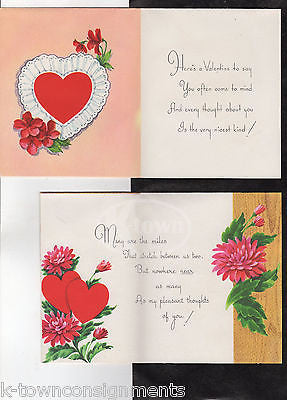 VALENTINE HEARTS & FLOWERS VINTAGE VALENTINE'S DAY GREETING CARD SALES DISPLAY - K-townConsignments