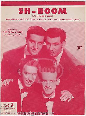 SH-BOOM THE CREW-CUTS BIG BAND MUSIC VINTAGE MERCURY RECORDS SHEET MUSIC 1954 - K-townConsignments