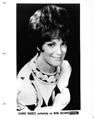 CONNIE FRANCIS POP MUSIC SINGER ORIGINAL MGM RECORDS FASHION PROMO PHOTO - K-townConsignments