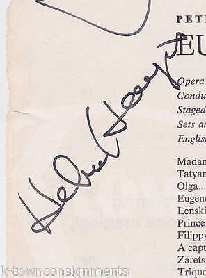 HELEN HAYES LUCINE AMARA EUGENE ONEGIN MET OPERA ACTORS AUTOGRAPH SIGNED BILL - K-townConsignments