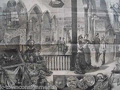 NEW YORK NATIONAL ACADEMY OF DESIGN ART EXHIBIT ANTIQUE NEWS ENGRAVING PRINT - K-townConsignments