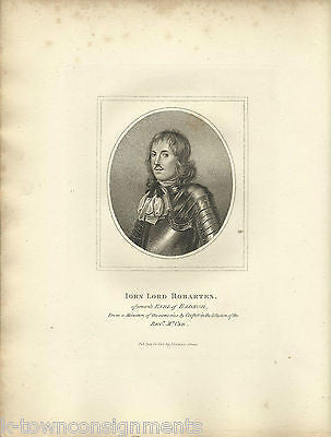 JOHN LORD ROBARTES EARL OF RADNOR ENGLAND ANTIQUE PORTRAIT ENGRAVING PRINT 1806 - K-townConsignments